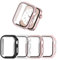 JZK 4 Pack Funda Protector de Pantalla de Cristal Templado Incorporado para Apple Watch 40mm Series 6 5 4 SE, PC Duro Estuche Protección Completa Carcasa para iWatch 40mm