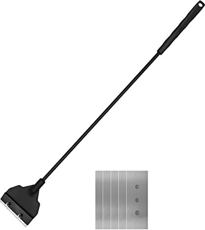 WanFengXue Detachable Pole Algae Scraper Glass Tank Algae Cleaner Tool with 5 Blades 45cm Fish Tank Scraper Cleaner for Glass Aquarium Fish Tank