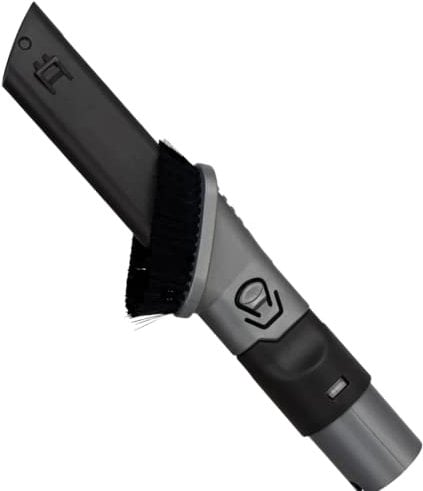 Quailitas Shark Dusting Brush Attachment [Pack of 1] – 2 in 1 Shark Dusting Brush Tool Nozzle Part, Duo Clean Dusting Brush Crevice Tool Compatible w/Shark Rotator Lift-Away Vacuum Cleaner