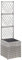 puraday Jardinière de Jardin en Treillis avec 1 Pot Amovible 30x30x107 cm Résine Tressée Gris Treillis d'extérieur Offre Excellent Support pour Plantes Grimpantes Roses Fleurs Lit Surélevé Patio