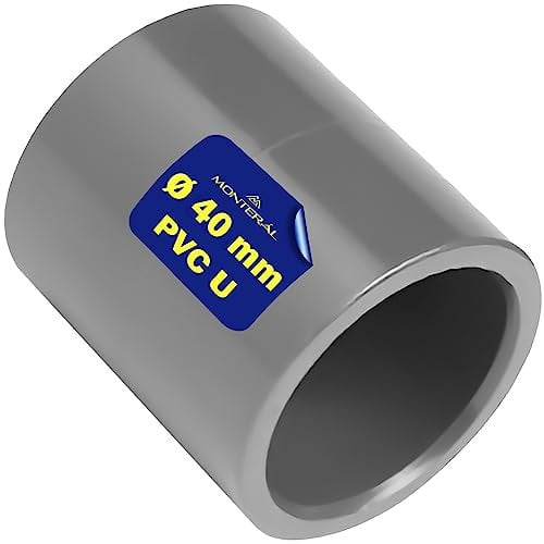 Rohrverbinder Muffe PVC U Ø 40 mm Klebemuffe von Zwei Rohre Garantie 10 Jahre - MONTERAL