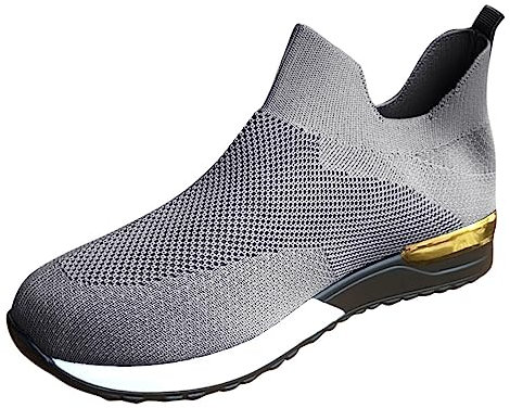 Weicher Sohle Orthopädische Sneaker Für Damen Mesh Up Turnschuhe Lässiger Bequeme Schuhe Leichtgewichts Straßenlaufschuhe LaufschuheFlying Knitted Atmungsaktiv Turnschuhe Freizeitschuhe