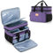 Luxja 2 Layers Medicine Bag with Detachable Divider, Pill Bottle Organizer Suitable for Home or Travel Use, Purple