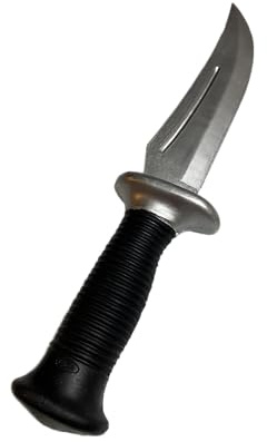 TEKKA BUDO Gummimesser XL 28 cm - Trainingsmesser, Übungsmesser, Gummidolch stumpf - flexibel - Selbstverteidigung, Krav MAGA, Kampfsport Training