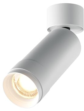 Maytoni Focus Zoom Deckenleuchte aus Aluminium, wieß, 3000 K, 12 W–Innovative Beleuchtung mit zeitlosem Design für Wohnzimmer, Küche, Schlafzimmer, Esszimmer, Büro