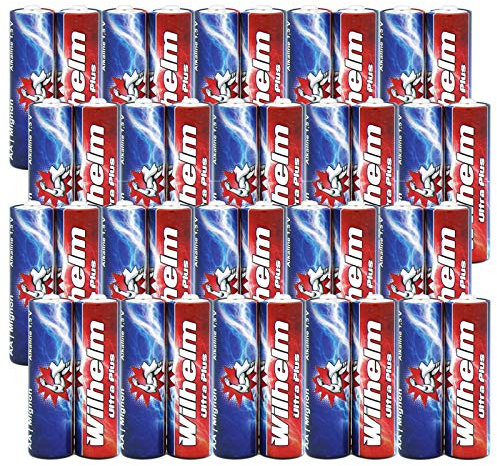 40 AA Mignon WILHELM Ultra Plus Alkaline Batterien im Shrink LR6 ø 14,5 x 50,5 mm