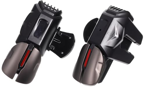 RORPOIR Praktischer Gaming Trigger aus Metall und Abs Tragbarer und Verschleißfester Gamecontroller für Handy mit Spielgriff Trigger für Mobiles Gaming