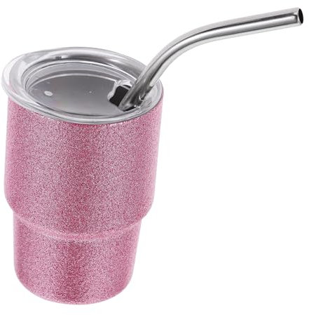 TOPBATHY 1 Set Mini Bicchierino Di Whisky Tazza Mini Tumbler Tazza Con Cannuccia Bicchieri Da Cocktail Bicchieri Da Festa Tazze Per Cocktail Bicchieri D'Acqua Bicchiere Con Cannuccia Tazza
