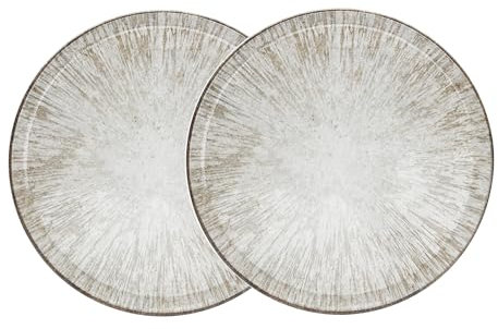 Van Well italienische Pizzateller Kreta groß ø 33 cm – Porzellan XL Teller für Pizza, Pasta & Salat – Mikrowellen geeignet, spülmaschinenfest, gut stapelbar (Kreta, 2 Teller)