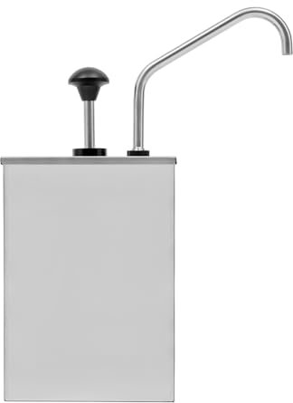 Mudshape 4 Liter Edelstahl Soßenspender Pump Dispenser Soßenpumpenspender 4L Einköpfe Soßenspender Pump Edelstahl Saucenspender Behälter Ketchup Senf Spender für Restaurants und Haushaltsküchen