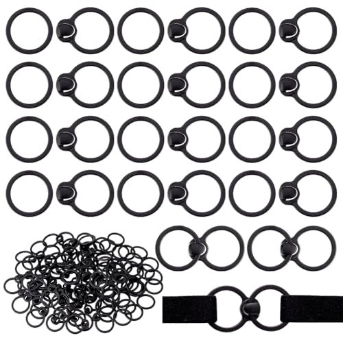 PH PandaHall 50 Sets Front Bra Clasp Replacement Plastic Bikini Bra Clips Swimsuit Bra Hooks Black Bra Buckles Closing Hook Bra Safe Lock Front Closing for Bra Making Lingerie Sewing, 14mm