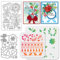 GLOBLELAND Weihnachts Stamps Stanzschablone für die Kartenherstellung Stechpalmenbeeren Silikonstempel Stanzschablone Schneeflocke PET Malschablonen Für DIY Scrapbooking Bastelalben Zubehör
