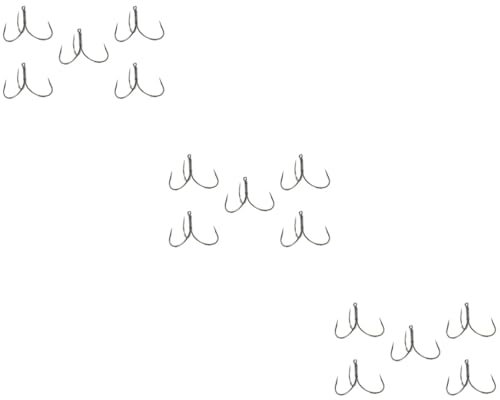 POPETPOP 15stücke Dreifachhaken Für Angler Korrosionsbeständige Drillinge Für Süß Und Salzwasserangeln Hochfeste Angelhaken Für Vielseitige Anwendungen