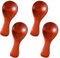 4 Cucharas de Madera Pequeñas, Cucharas de Madera Minicucharas para Condimentos Cucharas Pequeñas Utensilios de Madera para Servir Especias Salsas Azúcar y Miel