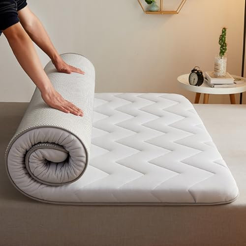 Faltmatratze, dick, tragbar, Schlafsaal, Bett, aufrollbar, Einzelbett, Doppelbett, Bodenmatratze für Couch, platzsparend