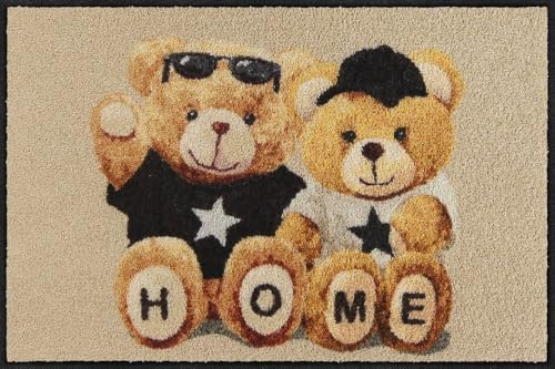 Salonloewe Fussmatte Home Teddys I Schmutzfangmatte & Fußabtreter für Innen 50 x 75 cm
