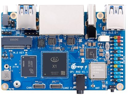 Orange Pi RV2 2GB/4GB/8GB LPDDR4x RISC-V Single Board Computer with 8-Core 64-Bit Processor, Wi-Fi 5.0/Bluetooth 5.0, Development Board Run Linux/Ubuntu/OpenHarmony (4GB)