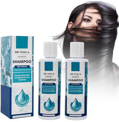 Anti-Schuppen Shampoo, Spezial-Shampoo für trockene Kopfhaut und Follikulitis, Feuchtigkeitsspendend, Bekämpft Psoriasis, Seborrhoischer Dermatitis & Schuppen, Revitalisiert Haar & Kopfhaut (200ML)