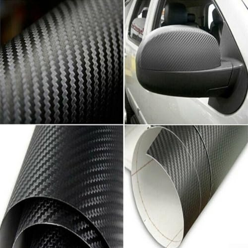 3D Carbon Fiber Vinyl Wrap Sticker Designed for Car Interiors, Ideal for Dashboard and Center Console Areas