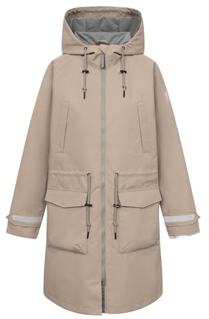 derbe Damen Regenjacke Phoebholm dog - Beige 38 - Gefüttert Gassi