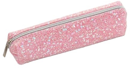 KXCVBNKLJ Schreibwaren-Etui, Federmäppchen und Make-up-Tasche mit Pailletten, Mehrfarbig(Red)