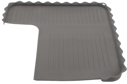 JEWEDECO Silicone Coffee Maker Top Protector Gray, Waterproof Espresso Machine Cover, Heat Resistant Silicone Pad for Luxeespresso Es601 and Coffee Machines