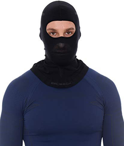 BRUBECK Funktions Sturmhaube | Gesichtshaube | Balaclava | Skimaske | Motorradmaske:,Die Beste!' | KM00010A, Größe:S/M, Farbe:Black