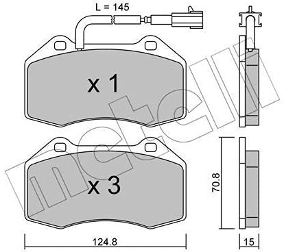 metelligroup 22-0651-1 - Made in Italy - Bremsbeläge