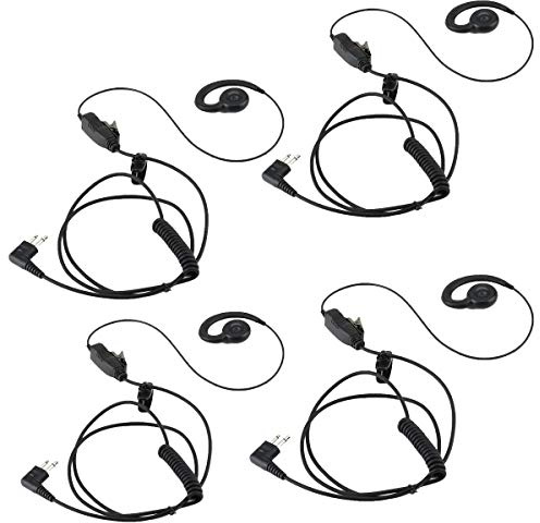 HWAYO Walkie Talkie Auricular Giratorio con micrófono y PTT para Radio Motorola de Dos vías - Motorola Auricular Giratorio Compatible con Walkie Talkies CLS1410, CLS1100, HKLN4604A
