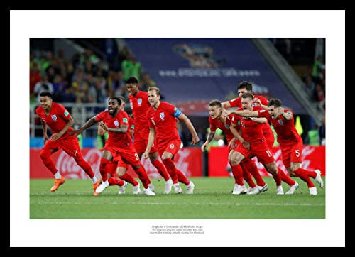 2018 World Cup England v Columbia Players Celebrate Framed Photo Memorabilia