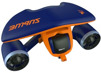 Sublue WhiteShark Mix Wasserscooter Unterwasser Scooter Tauchscooter Seeroller Doppelmotor Aqua See Tauchroboter Jetski 40M Wasserdicht für Wassersport Action Kamera Halterung (Space Blue)