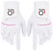 FINGER TEN Golfhandschuhe Damen Paar Linke Rechte Hand 2 Stück Golfhandschuh Mikrofaser Allwetter Regentag Nass Heiß Golf Handschuh Links Rechts Griff Haltbarkeit Weicher Komfort (1 Paar, M)