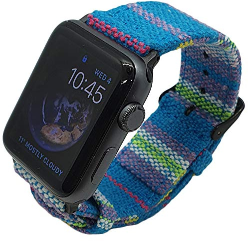 Max Correa tribal compatible con Apple Watch Series 9 de 38 mm, 41 mm, 42 mm, 40 mm, 44 mm, 45 mm, para iWatch Ultra 8, 7, 6, 5, 4, 3, 2, 1, correa de nailon, 38mm/40mm/41mm-S/M, Nailon