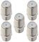 Boobrie 5*Adattatore di prolunga antenna TV F Tipo RG6 Cavo Coassiale F Femmina a Femmina Connettore a vite Connettore satellite F Femmina a F Accoppiatore Femmina Joiner Gender Changer Plug Collega