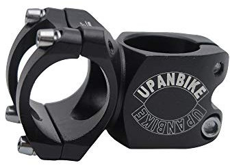 UPANBIKE 25,4 mm Fahrradvorbau, 28,6 mm, 32 mm, Mountainbike-Vorbau, Aluminiumlegierung, kurzer Vorbau für Rennrad, MTB, BMX, Schwarz