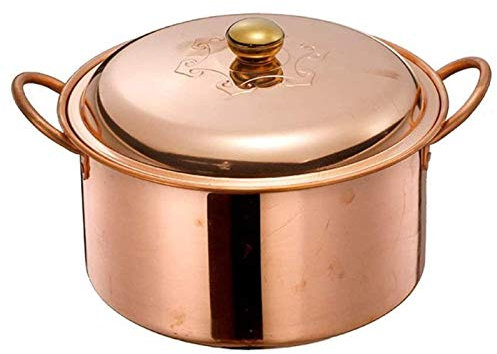 Casseroles Avec Casserole, Pot À Soupe Pot À Soupe En Cuivre Fait À La Main, Casserole À Ragoût Approfondir Pot En Cuivre Épais Pot De Maison Parfait Pour Le Petit Déjeuner-26cm