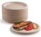 Lot de 100 assiettes en carton super rigides 100 % biodégradables et compostables respectueuses de l'environnement très résistantes recyclables, parfaites pour les pique-niques et barbecues (25,4 cm)