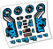 vinilosbici Adesivi in vinile adesivo Fox 36 Performance Elite 2021 Forcella (Sky Blue)