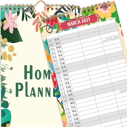 Tuloka Home Planner 2026 Family Calendar, Monthly Planner Jan 2026 to Jun 2027 Wall Calendar with 3 Columns, Couple Calendar for New Year Gifts Schedules