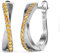 YOURDORA Creolen Silber Damen Klein Ohrringe 925 Silber Rhodiniert Kreolen 15mm mit Zirkonia aus Österreich (Weißgold - Sonnenblumengelb)
