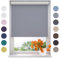 Radeco® Verdunkelungsrollo 160 x 190 cm hellgrau, Größen von 40 bis 240 Breite, ohne Bohren möglich, Rollo wandmontage, Rollo 160 cm breit, Fenster rollos für innen, rollos für Fenster