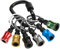Saipor 6 STÜCKE Schlüsselanhänger Bithalter Set Portabel Aluminiumlegierung Schraubendreher Bits Halter Schnellwechsel Schrauber Bit Halterung Schraubenhalter für 1/4 Zoll Sechskantschaft Bohrer