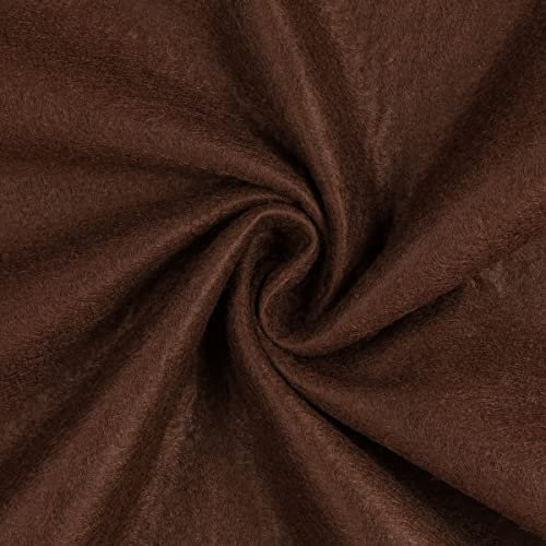 Mondo Tessuti - Stoffschnitte Linsentuch - Filz 1 mm - Erhältlich in verschiedenen Größen und 60 Farben (100 x 95 cm, Braun)
