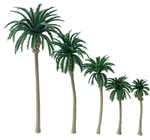 YARNOW Krippenzubehör Bäume 10 /Satz Kuchen Künstliche Baum Pflanzengrüne Eisenbahn Dekorationen Mikrolandschaft Topper Diy Landschaft Diorama Gebäude Bäume Landschaft Palm Tree Decoration