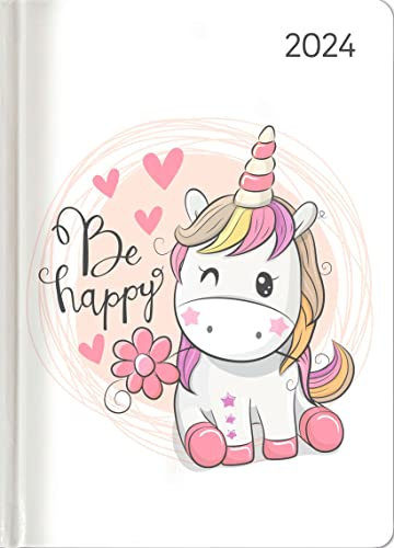 Ladytimer Unicorn 2024 - Einhorn - Taschenkalender A6 - Weekly - 192 Seiten - Notiz-Buch - Termin-Planer - Alpha Edition