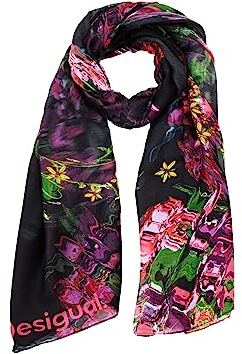 Desigual Women's Fou_Flores Liquid, Black, One Size