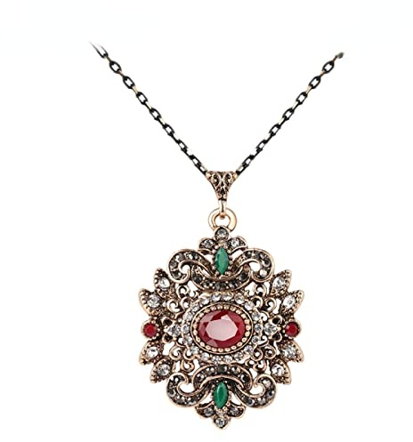 Bysonglezai Collana Donna Collane Lunghe Catena Maglione Collana Con Ciondolo Per Donna Antica Collana Geometrica Regali Di Cristallo