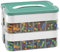 POSHIGE Stackable Toys Organizer Storage Case, Stackable Storage Container with 32 Big Compartments, Storage Box Compatible with Lego Storage Organizer, Calico Critter, Hot Wheels, Mini Toy Figures