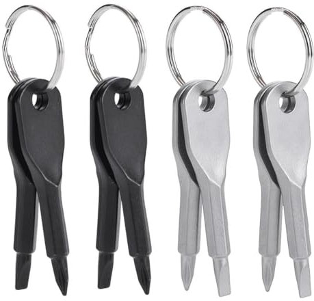 Bestgle Llaveros Destornillador Llavero Herramienta Juego de destornilladores mini Llavero para exteriores Mini herramienta de bolsillo