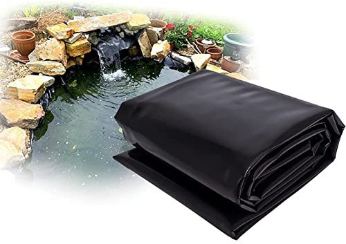 POCHY Teichfolien Gartenteich HDPE Teichplane 0,3mm Dicke wasserdichte Folie für Außenteiche, Koiteiche, Gartenbrunnen, Wasserfall (Color : Black, Size : 10x12m(32.8x39.4ft))